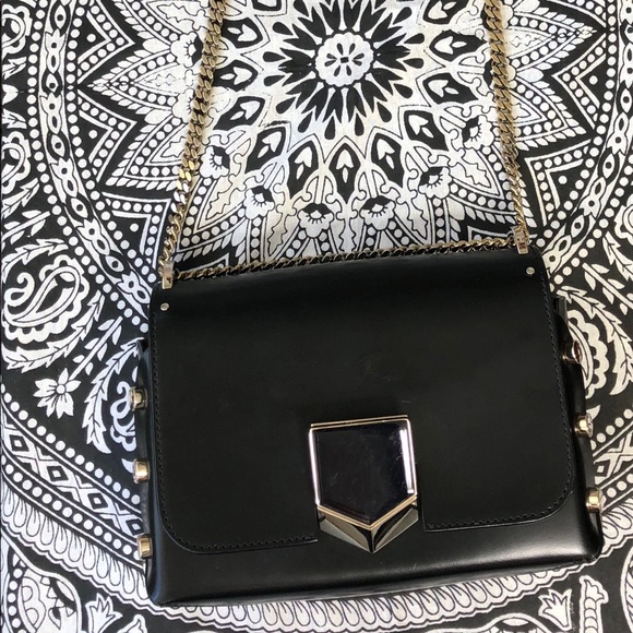 Jimmy Choo Handbags - Jimmy Choo Black and Gold Lockett Petite